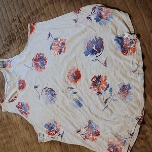 Floral high neck tank